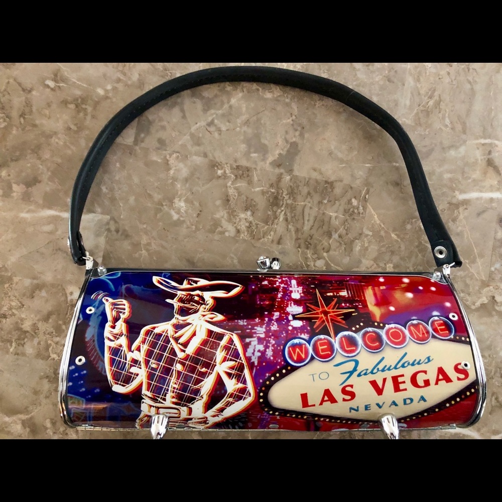 Brand New Little Earth Metal Las Vegas Purse